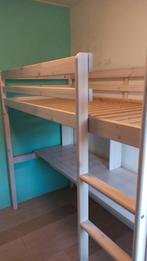 Flexa Classic Hoogslaper White Wash + Bureau, Ophalen, Eenpersoons, 160 tot 180 cm, Zo goed als nieuw