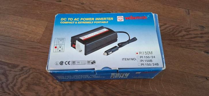 Velleman PI150M Omvormer 12V naar 230V - 150W, Caravans en Kamperen, Kampeeraccessoires, Gebruikt, Ophalen of Verzenden