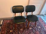 2 Vintage Sky Leren Stoelen, Huis en Inrichting, Stoelen, Ophalen, Gebruikt, Twee, Overige kleuren