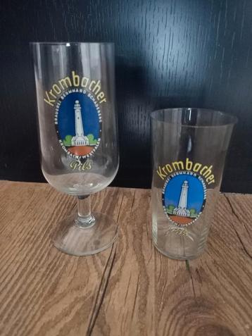 Hele bijzondere krombacher glazen. beschikbaar voor biedingen