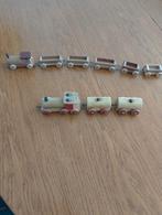 Te koop 2x houten trein locomotief wagons loquai holzkunst, Antiek en Kunst, Antiek | Speelgoed, Ophalen