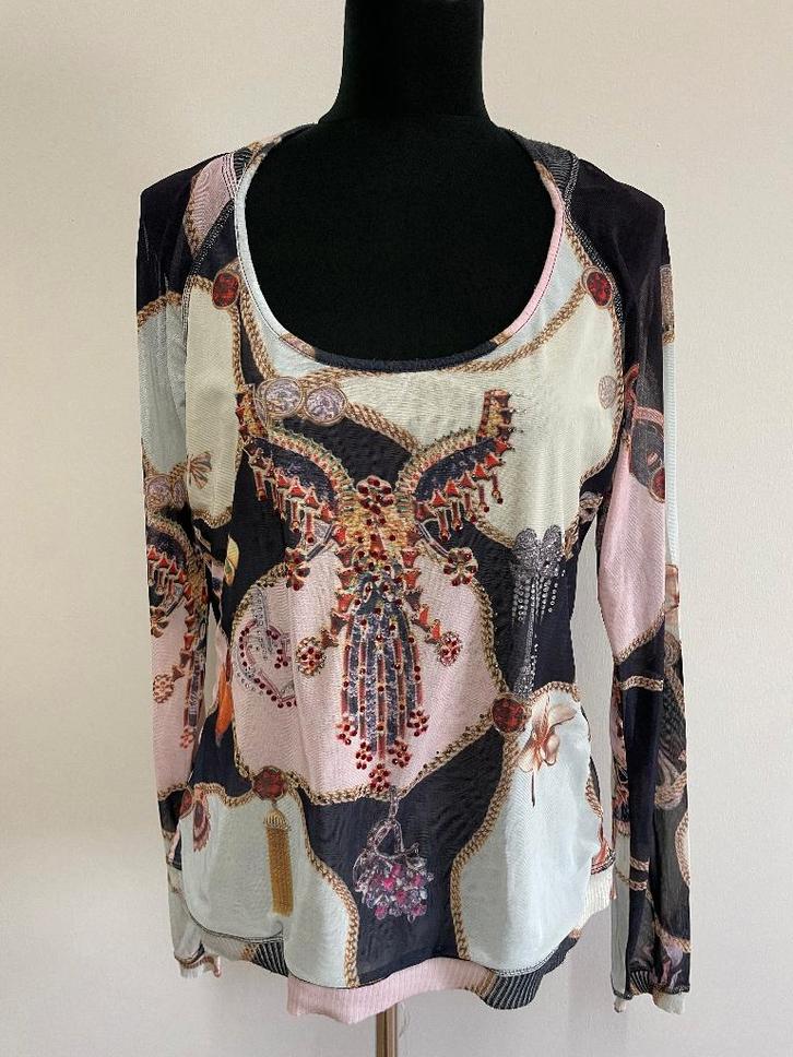 T40 - Zomerse Etoile du Monde top maat 5 is XL (1), Kleding | Dames, Tops, Zo goed als nieuw, Maat 42/44 (L), Blauw, Lange mouw