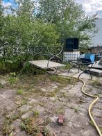 3 stuks ijzeren onderstellen met tafelblad, Ophalen, Gebruikt, Rechthoekig, Overige materialen