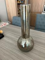 Vaas Ø18x45 cm DAPOLI glas steenslag amber, Ophalen, Overige kleuren, Minder dan 50 cm, Glas