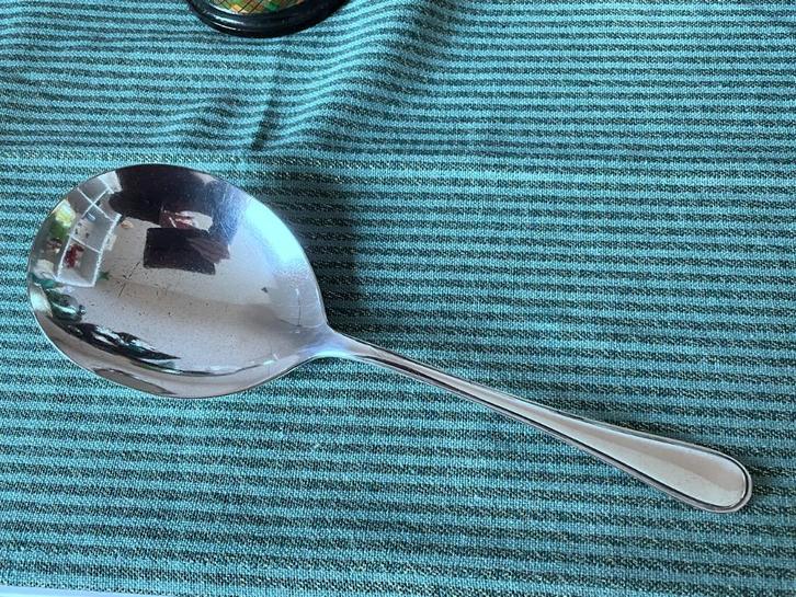 Vlalepel, Rijstlepel, Voorschoten Rondfilet, Zilfapleet, Antiek en Kunst, Antiek | Bestek, Ophalen of Verzenden