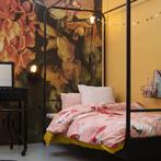 Zwart stalen hemelbed 90x200, Huis en Inrichting, Ophalen, 90 cm, Eenpersoons, Zwart