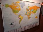 Grote Wereldkaart - ANWB - topo - schoolkaart, Boeken, Atlassen en Landkaarten, Ophalen, ANWB, 2000 tot heden, Wereld