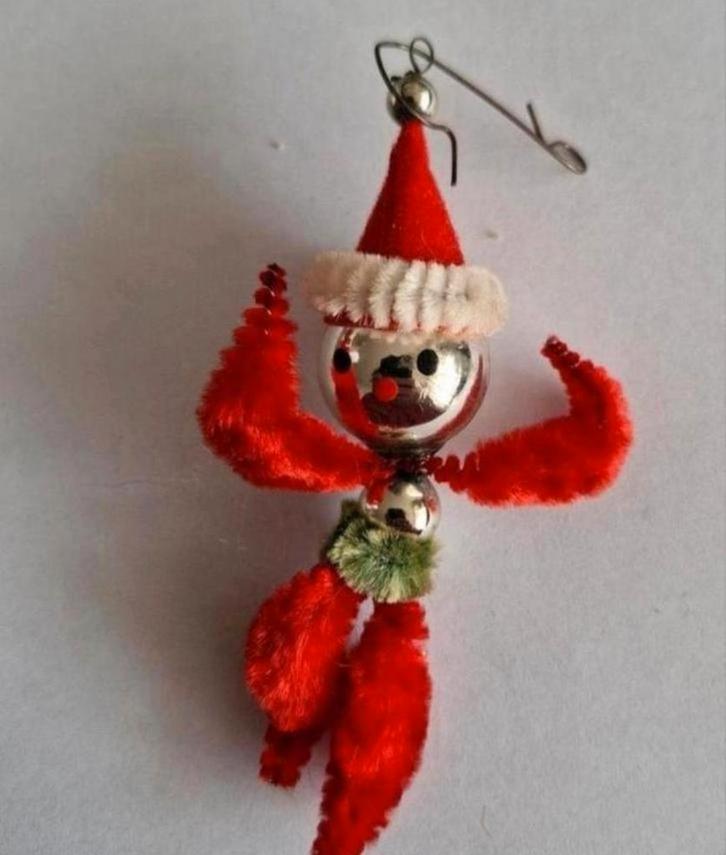 Oud Kerstfiguur Chenille, Diversen, Kerst, Zo goed als nieuw, Ophalen of Verzenden