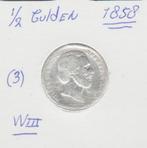 (3) W III halve gulden 1858., ½ gulden, Zilver, Ophalen of Verzenden, Koning Willem III