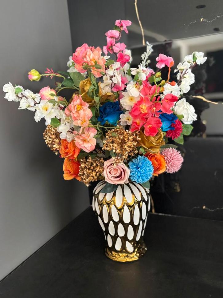 Echte eyecatcher compleet met vaas, Huis en Inrichting, Woonaccessoires | Kunstplanten en Kunstbloemen, Nieuw, Ophalen of Verzenden