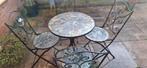 bistro setje, Ophalen of Verzenden, Gebruikt, Overige materialen, 2 zitplaatsen