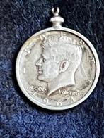 Medaillon halve dollar Kennedy 1964, Postzegels en Munten, Munten | Amerika, Zilver, Ophalen of Verzenden, Losse munt, Noord-Amerika