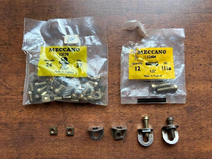 Diverse originele MECCANO onderdeeltjes o.a. 12170 en 12404, Antiek en Kunst, Antiek | Speelgoed, Ophalen of Verzenden
