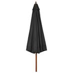 Parasol met houten paal 330 cm antraciet gratis bezorgd, Ophalen of Verzenden