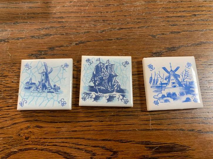 Vintage Delft Blauwe Tegels Set, Antiek en Kunst, Antiek | Wandborden en Tegels, Ophalen of Verzenden