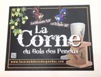 LA CORNE BIER RECALMEBORD KUNSTSTOF 43x28 cm, Verzamelen, Biermerken, Ophalen of Verzenden, Zo goed als nieuw, Reclamebord, Plaat of Schild