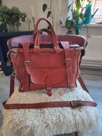 leren rood/oranje tas, Ophalen of Verzenden, Gebruikt, Rood