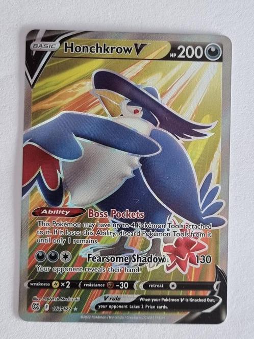 Brilliant Stars - Honchkrow V 161/172, Hobby en Vrije tijd, Verzamelkaartspellen | Pokémon, Nieuw, Losse kaart, Ophalen of Verzenden