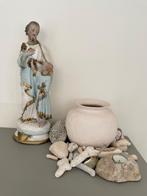 Groot antiek religieus beeld. Heilige Jozef met kind. Pastel, Ophalen, Gebruikt, Beeld(je), Christendom | Katholiek