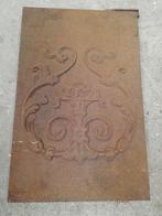 Haardplaat 55x35,5cm art nouveau evt zwart te maken, Antiek en Kunst, Curiosa en Brocante, Ophalen