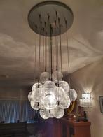 Raak hanglamp (24 bolletjes kristalglas), Huis en Inrichting, Lampen | Hanglampen, Ophalen, Zo goed als nieuw, Vintage, 75 cm of meer