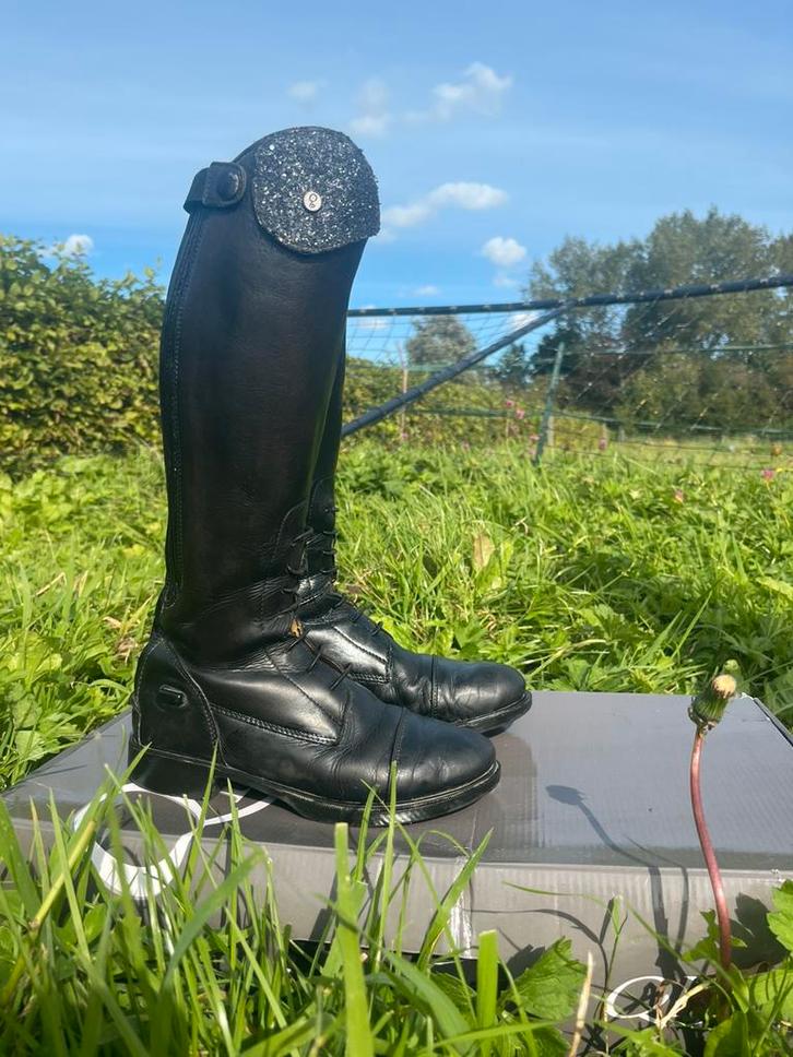 Qhp leren rijlaarzen maat 36, Dieren en Toebehoren, Paardrijkleding, Gebruikt, Kinderen, Schoeisel, Dressuur, Ophalen of Verzenden