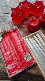 Kerst, kaarsen, waxinelichtje servetten, tafelloper en etc., Overige materialen, Gebruikt, Ophalen of Verzenden, Rood