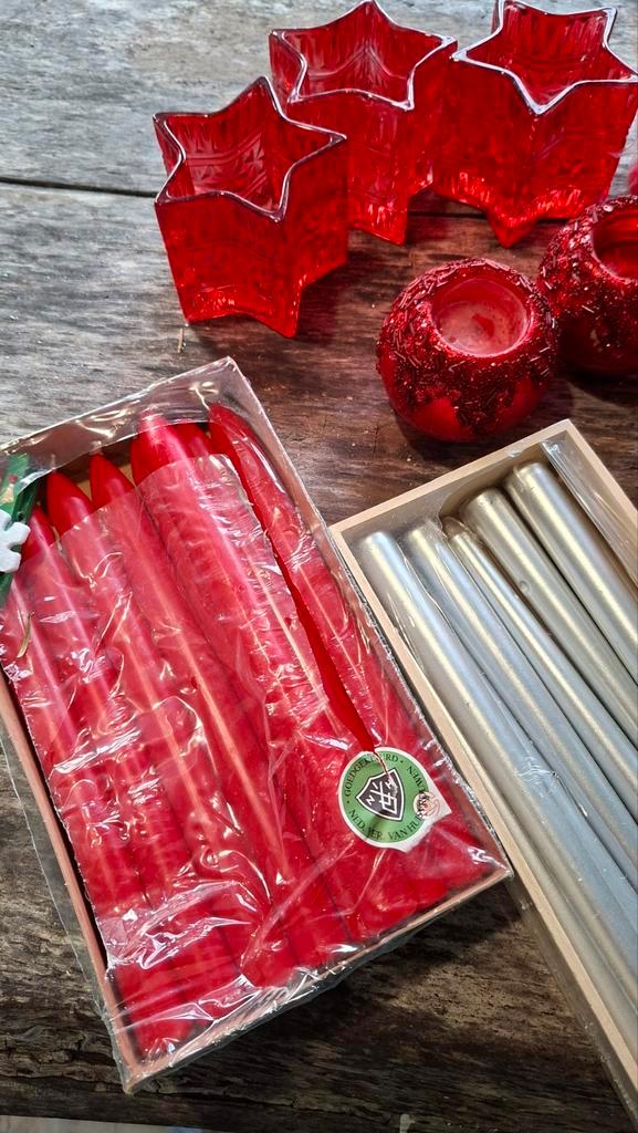 Kerst, kaarsen, waxinelichtje servetten, tafelloper en etc., Huis en Inrichting, Woonaccessoires | Kandelaars en Kaarsen, Gebruikt