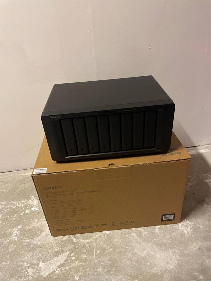 Synology DS1819+ – 32GB RAM | 10GbE | 40TB opslag (Raid 5), Computers en Software, NAS, Zo goed als nieuw, Ophalen