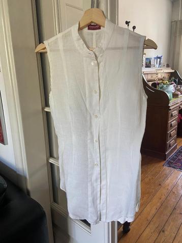 Aparte witte linnen blouse Strenesse Group mt 38 i.z.g.st.   beschikbaar voor biedingen