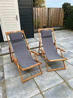 2 strandstoelen te koop, Tuin en Terras, Ligbedden, Ophalen of Verzenden, Zo goed als nieuw