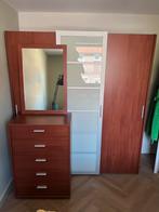 Kledingkast, ladekast en spiegel, Huis en Inrichting, Kasten | Kledingkasten, Ophalen, Gebruikt, 200 cm of meer, 150 tot 200 cm
