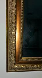 Hang SPIEGEL goudkleurig  in hippe lijst, Huis en Inrichting, Woonaccessoires | Spiegels, Ophalen, Zo goed als nieuw, Minder dan 100 cm