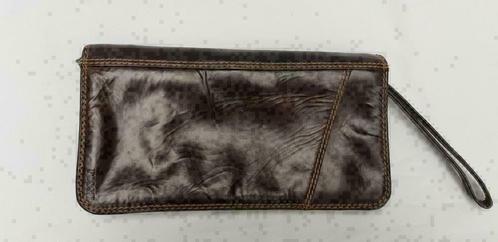 FOSSIL  clutch polstasje organizer bruin leder (nr F210), Diversen, Schrijfwaren, Ophalen of Verzenden