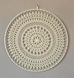 Mooie gehaakte gebroken wit mandala 40 cm, Huis en Inrichting, Ophalen of Verzenden, Nieuw