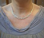 Zilveren prachtig vintage collier jaren 70 nr.693, Verzenden, Zo goed als nieuw, Zilver, Zilver