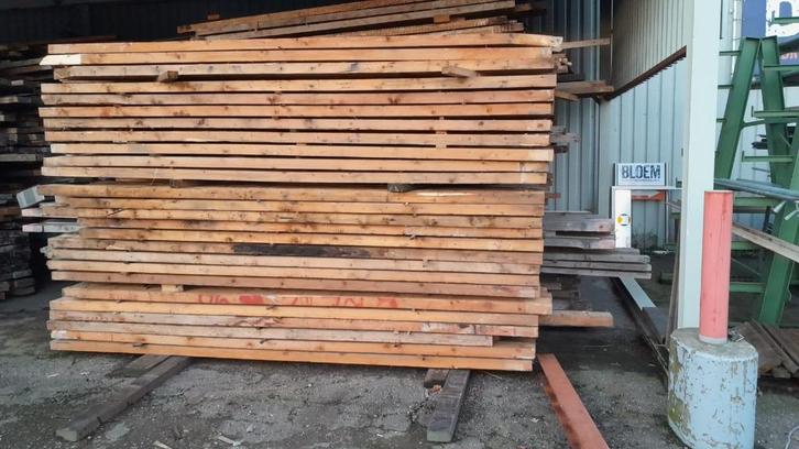 Balken Gordingen Kepers diverse kopmaten en lengtes, Doe-het-zelf en Verbouw, Hout en Planken, Gebruikt, Balk, Vuren, 300 cm of meer
