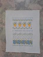 2 x Borduurwerk "Vergeet mij niet", Hobby en Vrije tijd, Borduren en Borduurmachines, Ophalen of Verzenden, Gebruikt, Handborduren