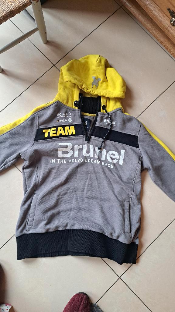 Volvo ocean brunel trui l, Kleding | Heren, Truien en Vesten, Zo goed als nieuw, Maat 52/54 (L), Grijs, Ophalen of Verzenden