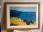 Mediterraans Zeezicht Schilderij met Lijst, Antiek en Kunst, Ophalen