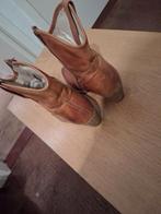 Bruine leren enkellaarsjes, Bruin, Lage of Enkellaarzen, Ophalen of Verzenden, Onbekend