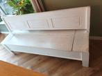 Vintage houten klepbank, Ophalen, Gebruikt, 150 tot 200 cm