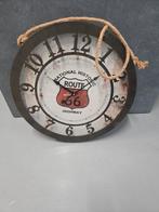 Vintage Route 66 Wandklok, Huis en Inrichting, Woonaccessoires | Klokken, Ophalen, Zo goed als nieuw, Analoog, Wandklok