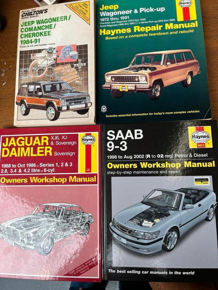 Diverse workshop manuals; jeep-jaguar-saab, Boeken, Techniek, Zo goed als nieuw, Autotechniek, Ophalen of Verzenden