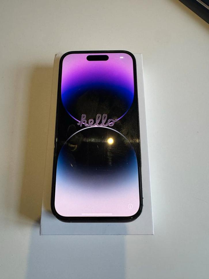 iPhone 14 Pro - Deep Purple - 256GB, Telecommunicatie, Mobiele telefoons | Toebehoren en Onderdelen, Gebruikt, Apple iPhone, Snoer of kabel