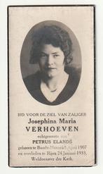 Bidprentje Josephina VERHOEVEN Baarle-Nassau 1907 Rijen 1933, Verzamelen, Bidprentjes en Rouwkaarten, Bidprentje, Verzenden