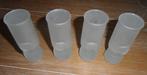 4 mat glas shotglaasjes, in nieuwstaat, Verzamelen, Glas en Borrelglaasjes, Ophalen of Verzenden, Zo goed als nieuw, Borrel- of Shotglas