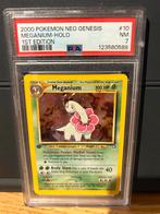 PSA 7 2000 Neo Genesis Meganium Holo 1st Edition, Ophalen of Verzenden, Zo goed als nieuw, Losse kaart, Foil