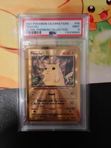 Pikachu Metal Gold PSA 9 beschikbaar voor biedingen