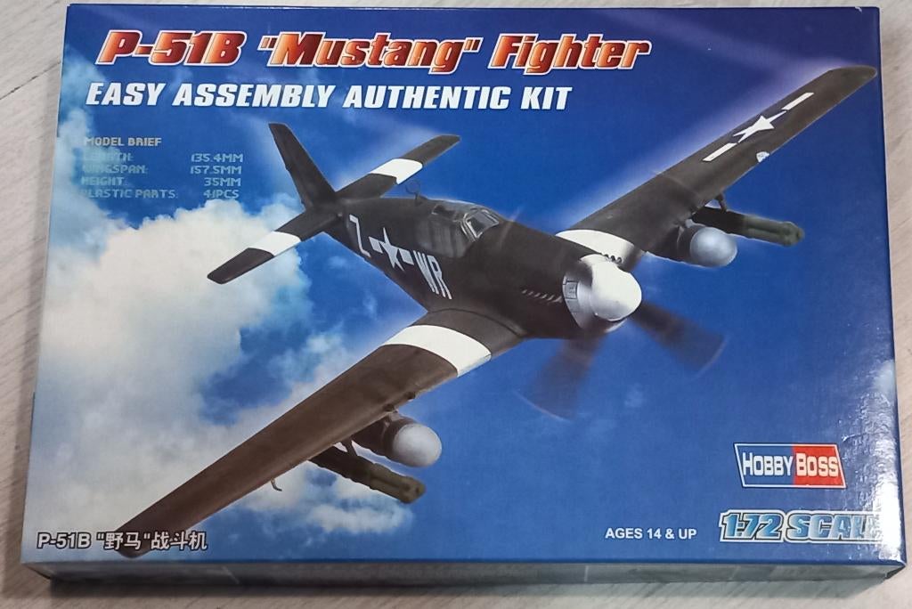 P-51B Mustang Hobby Boss 80242, Overige merken, 1:72 tot 1:144, Nieuw, Ophalen of Verzenden